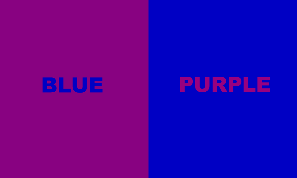 Blue and purple color combination