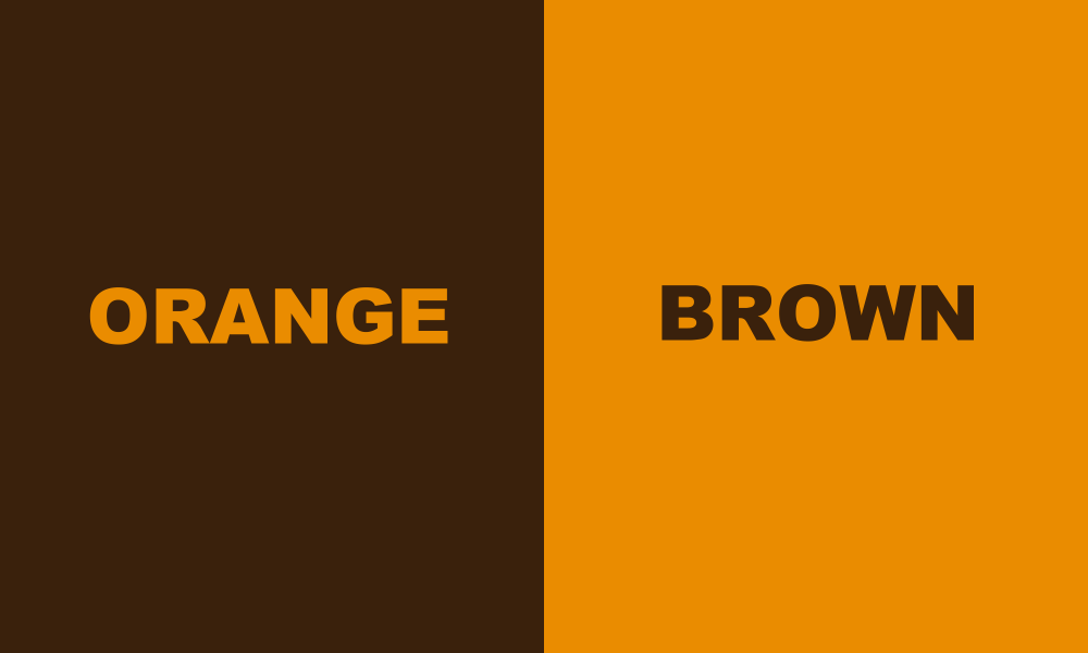 Brown and orange color combination