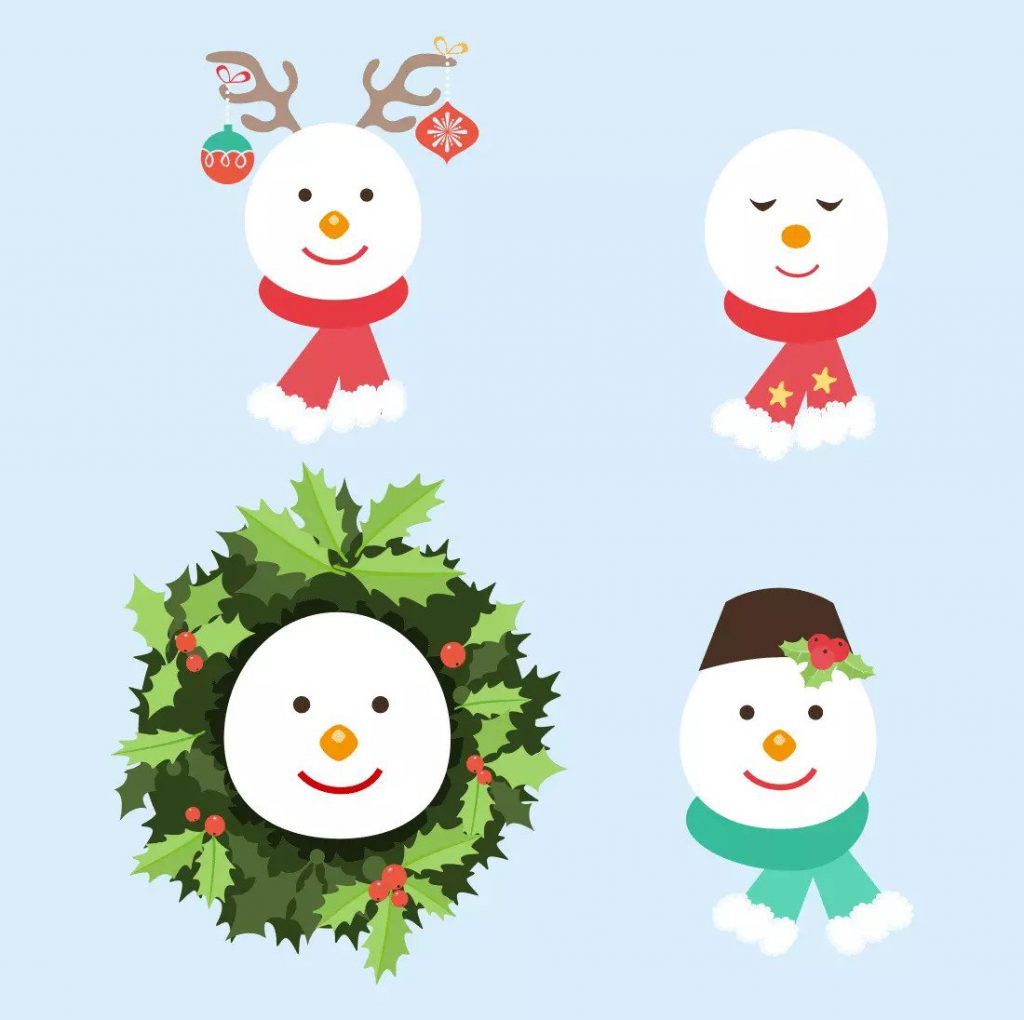 Cute snowman face svg files