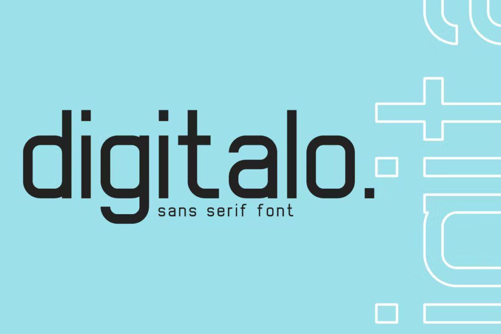 Digital sans serif font
