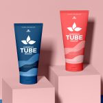 Toothpaste cosmetic tube mockup cover