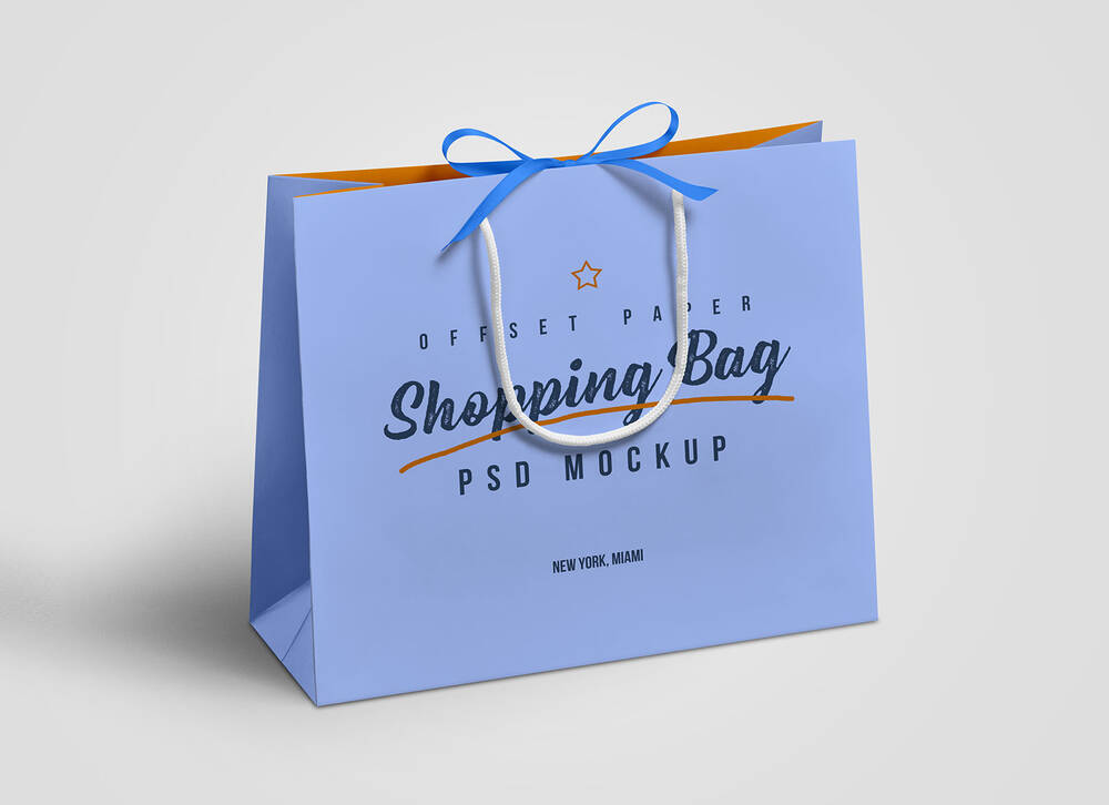 Shopping bag mockup templates cover