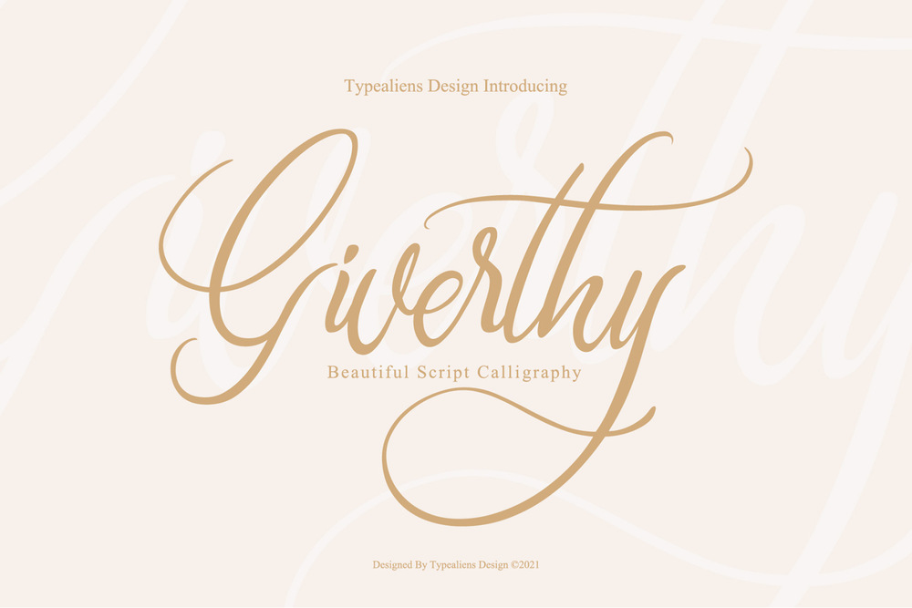 A beautiful script calligraphy font