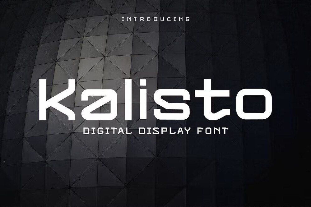 A digital display font