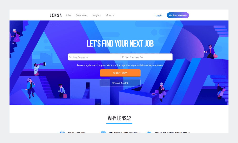 Lensa job search engine