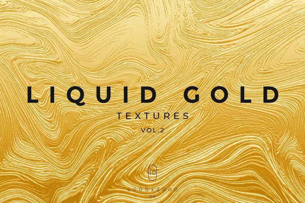 Liquid gold textures set