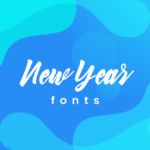 A glowing new year fonts cover