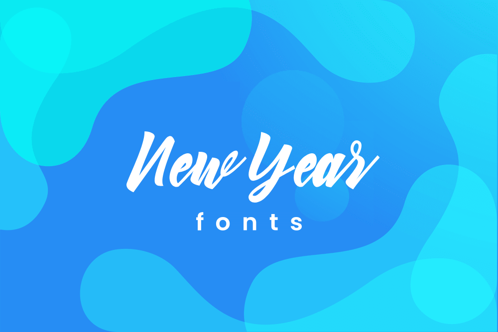 A glowing new year fonts cover