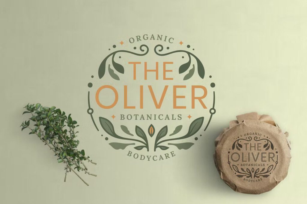 The oliver botanical logo template