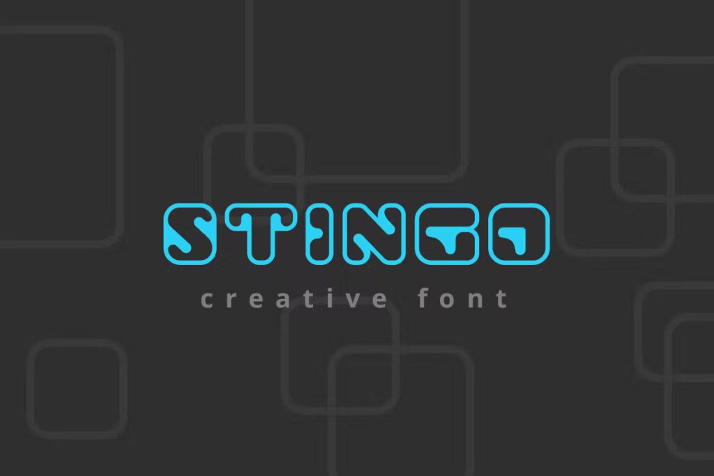 Futuristic digital font