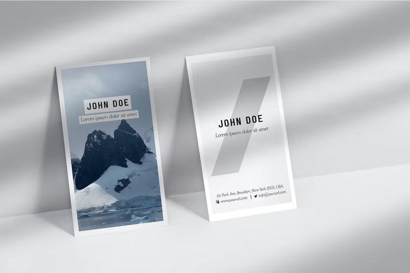 Two modern business card mockup