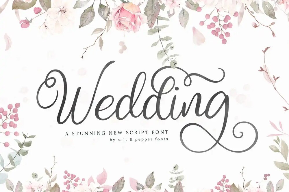A free stunning wedding script font