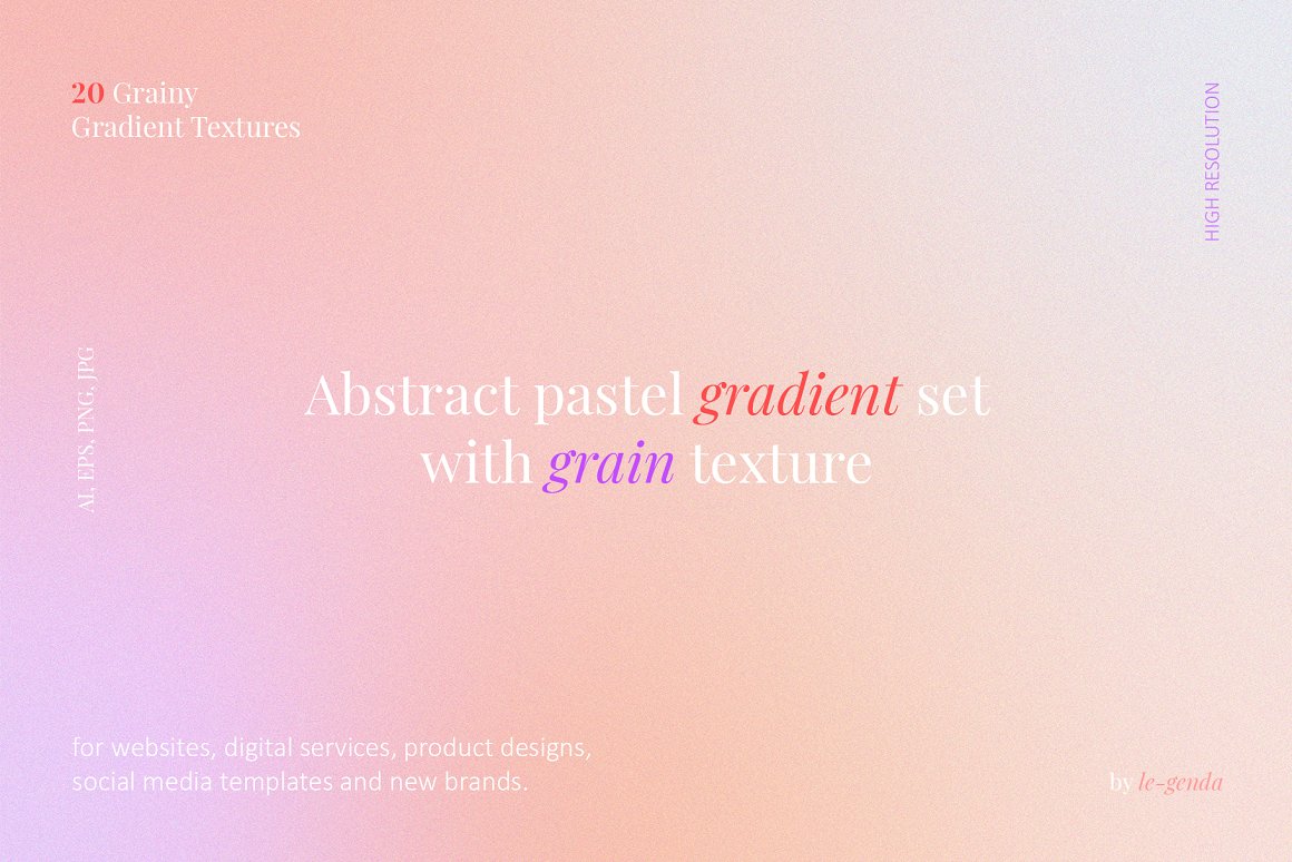 Abstract pastel gradient with grain textures