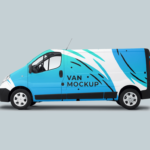 Free transporter van mockup templates cover