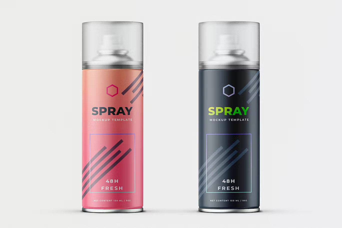 Deodorant spray can mockup template