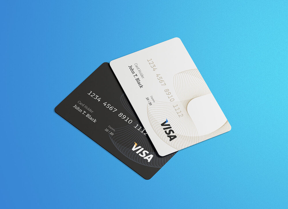 A visa card mockup templates for free