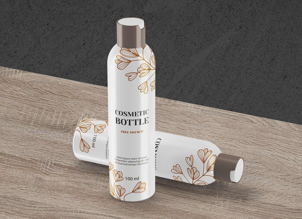 Free deodorant spray mockup set