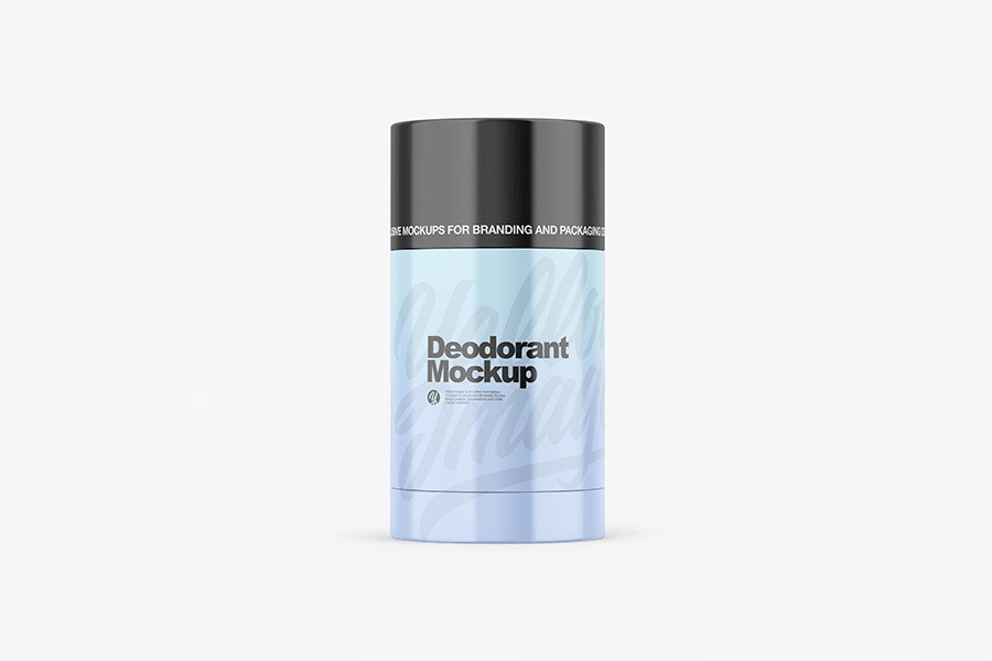 Simple glossy deodorant bottle mockup