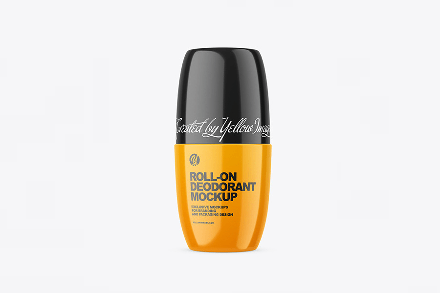 Glossy deodorant roll on mockup