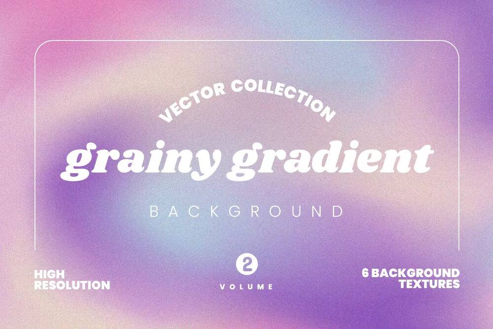 Grainy gradient backgrounds set