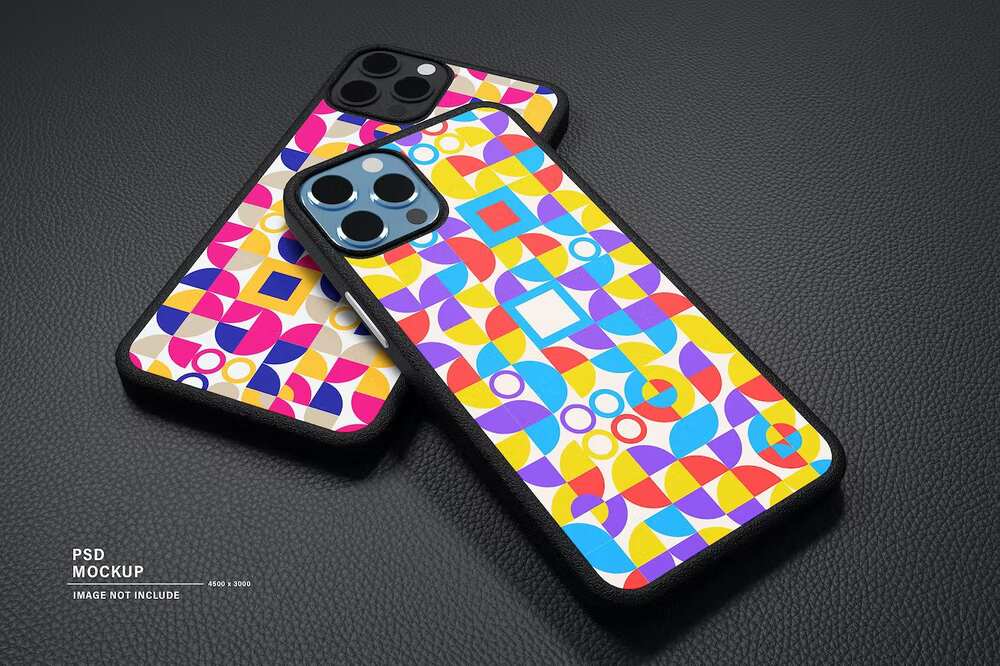 A colorful iphone case design mockup