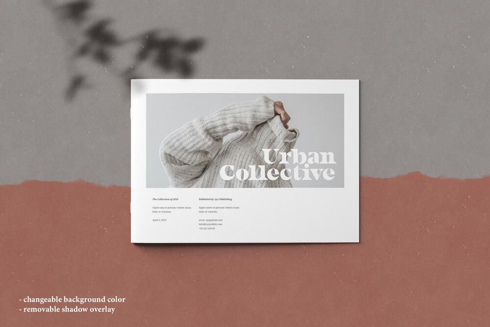 Landscape brochure catalog mockup templates