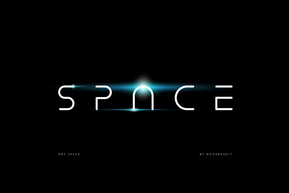 A futuristic space font