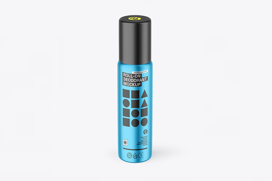 Metallized deodorant mockup template