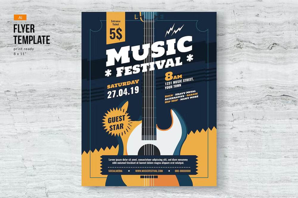 A music festival flyer template