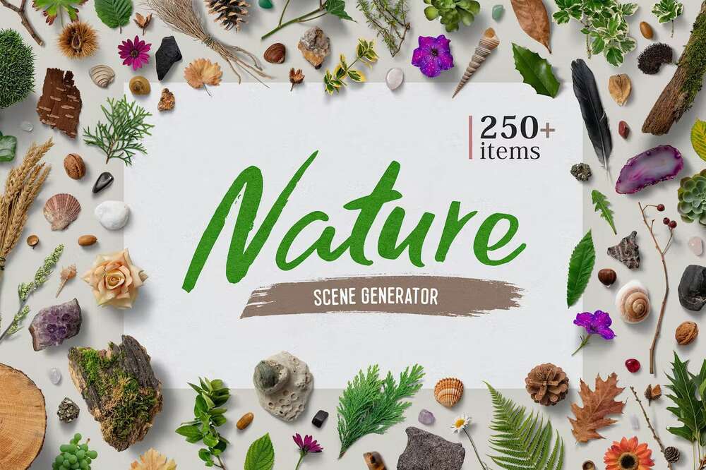 Nature scene generator mockup templates