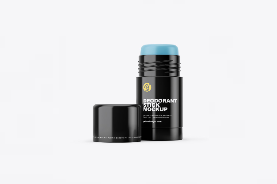 Opened deodorant mockup template