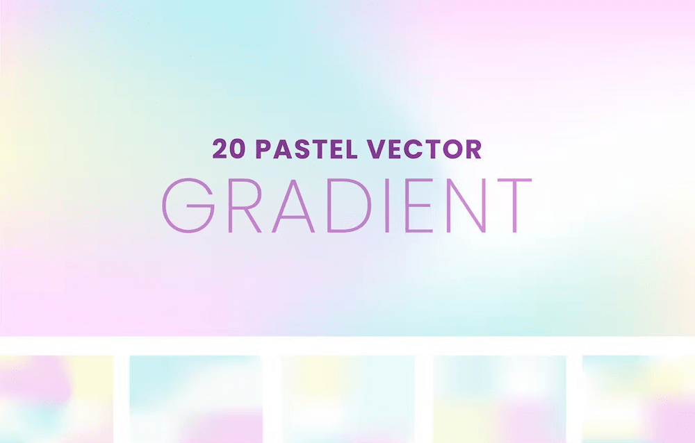 Twenty pastel vector gradients