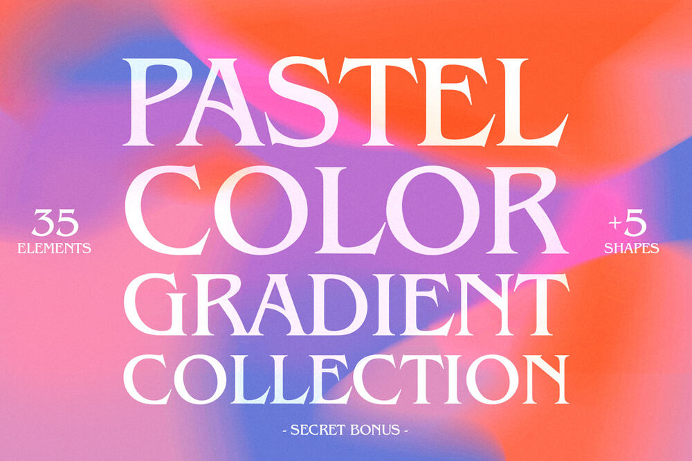 A big set of pastel gradient textures