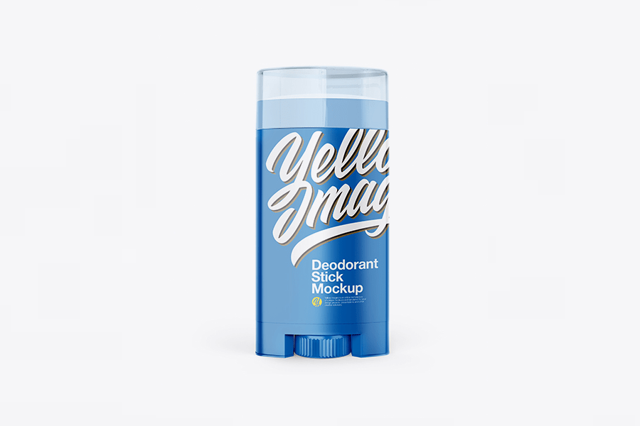 Plastic deodorant stick mockup template