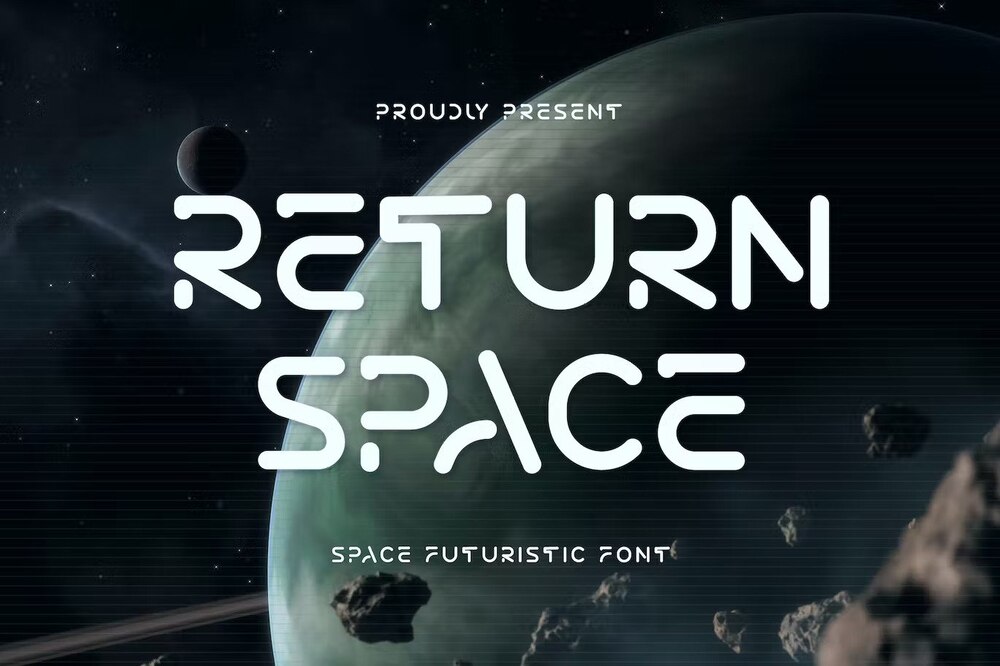 A space futuristic font