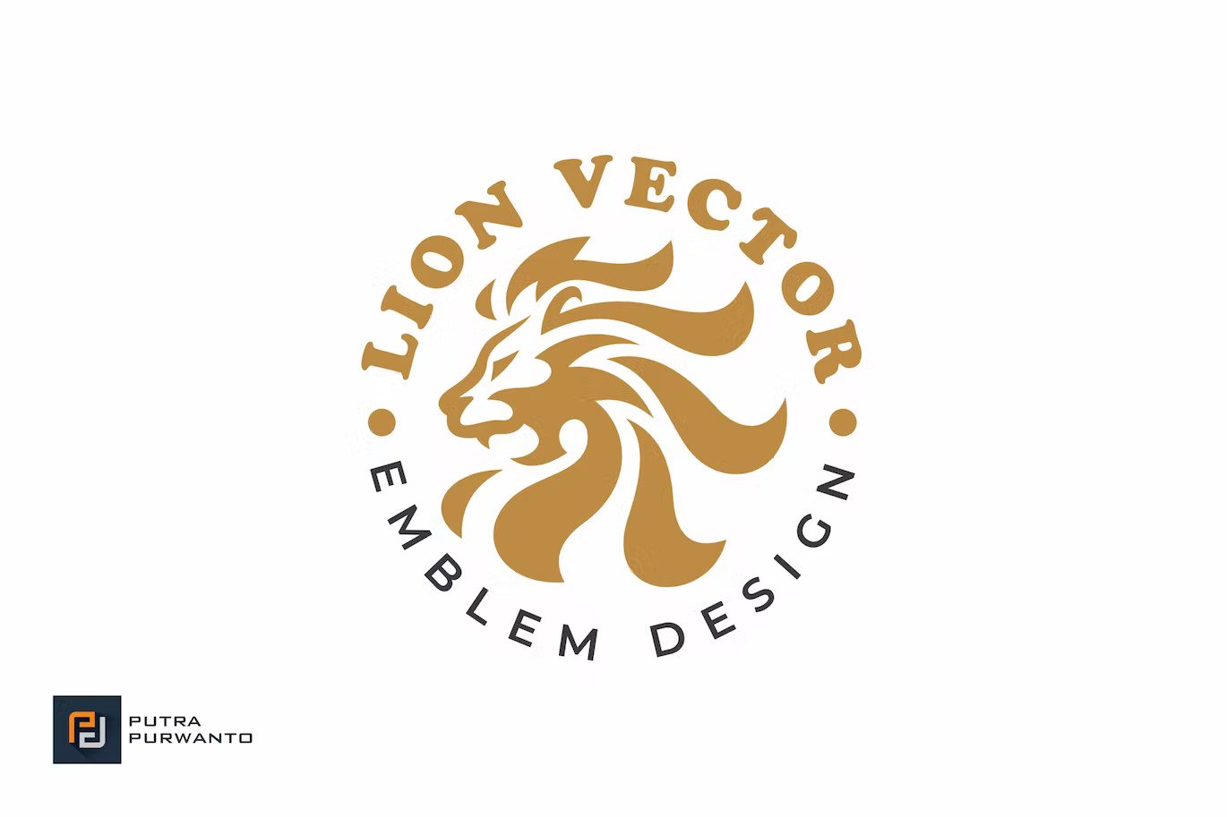 A lion amblem logo template