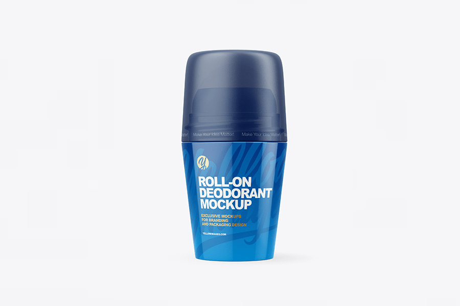 Blue roll on deodorant mockup