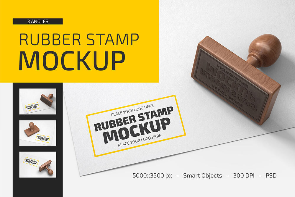 An amazing rubber stamp mockup templates