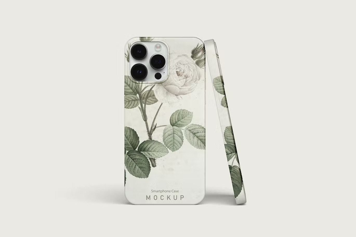 Modern smartphone case mockup set
