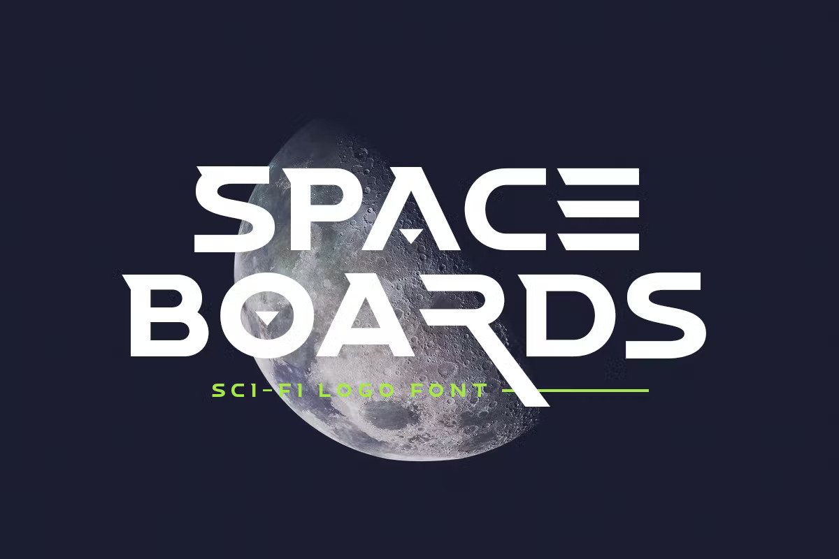 A sci-fi glogo font