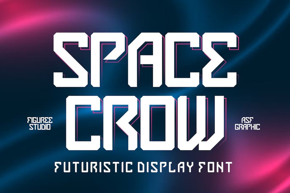 A futuristic display font