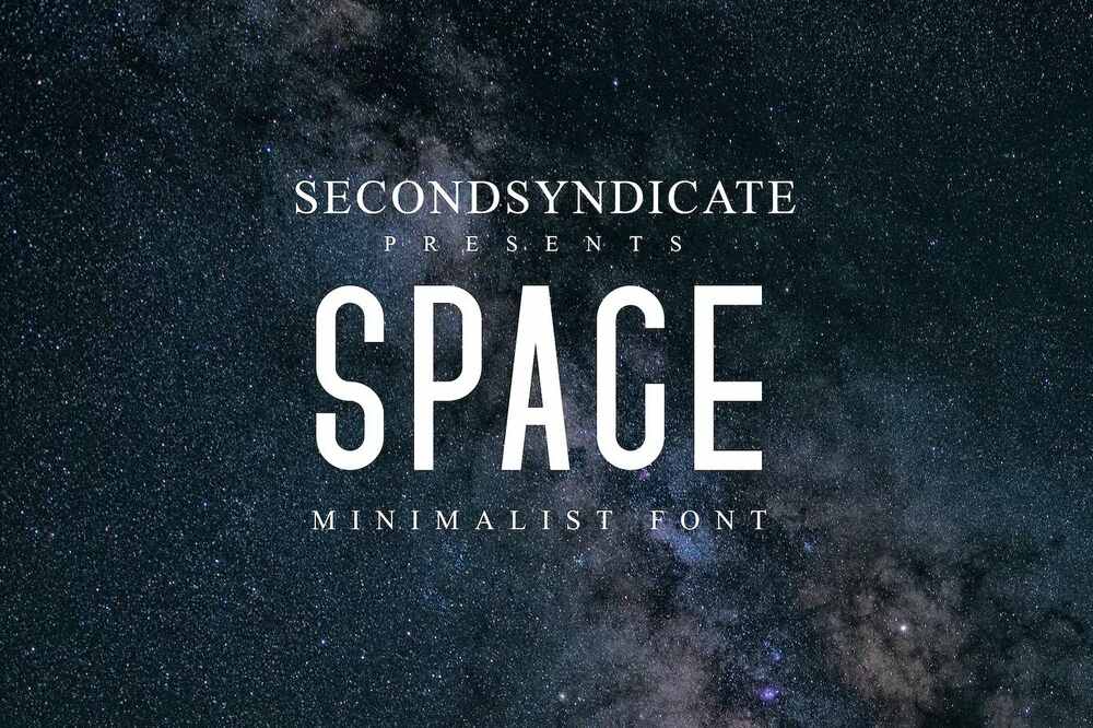 A minimalist space related font