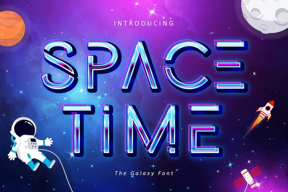 The galaxy font for futuristic design