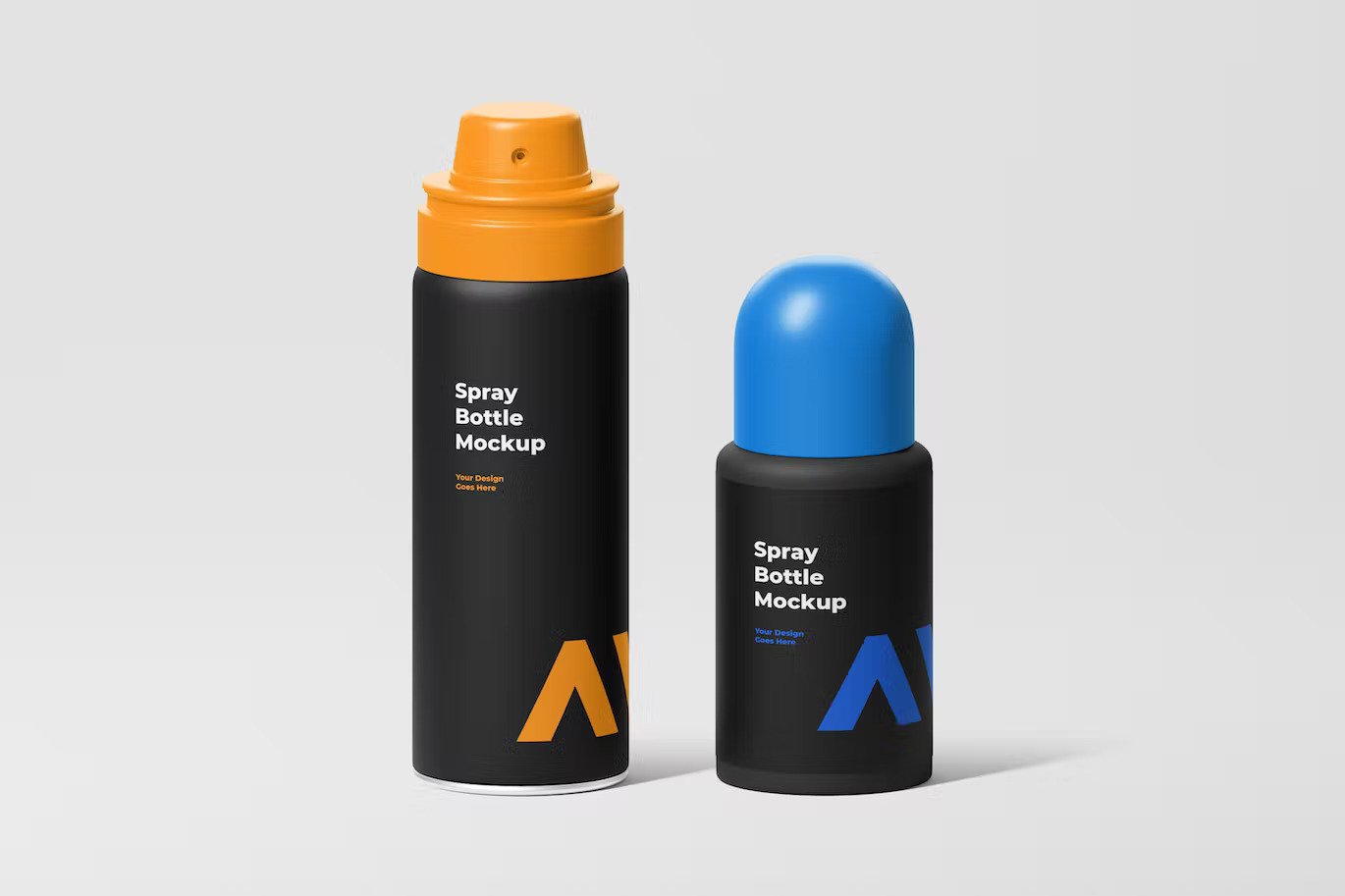 Two spray bottle mockup