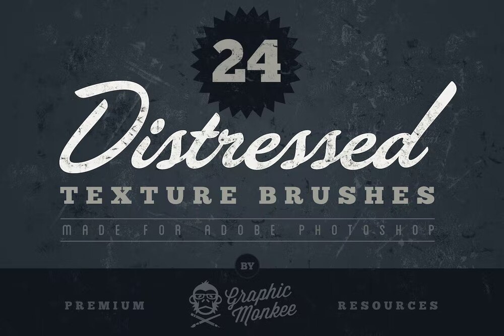 A distressed texture brushes for photoshop