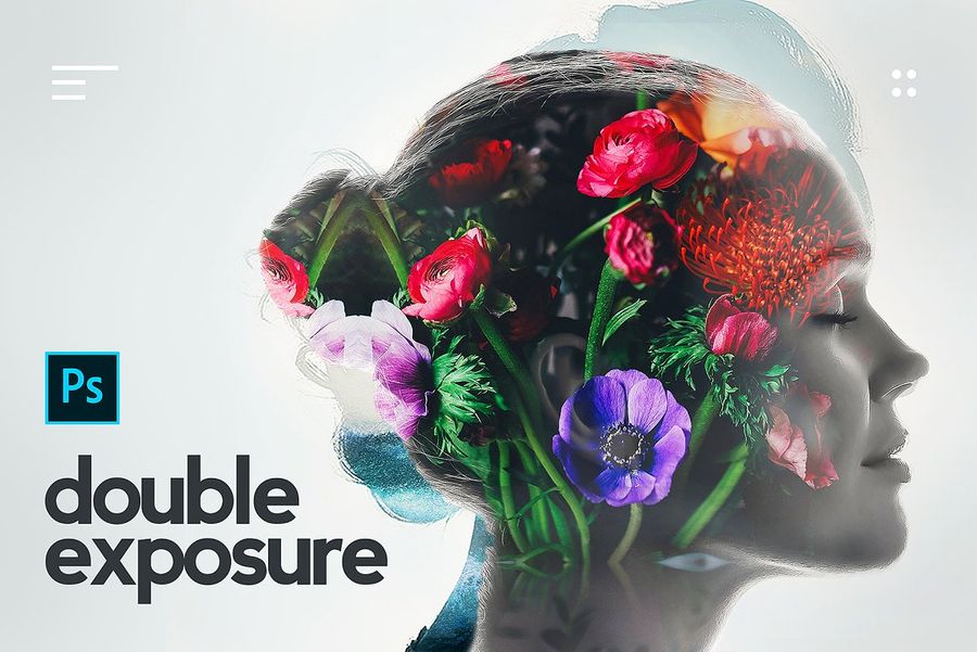 A flowerish double exposure photoshop action