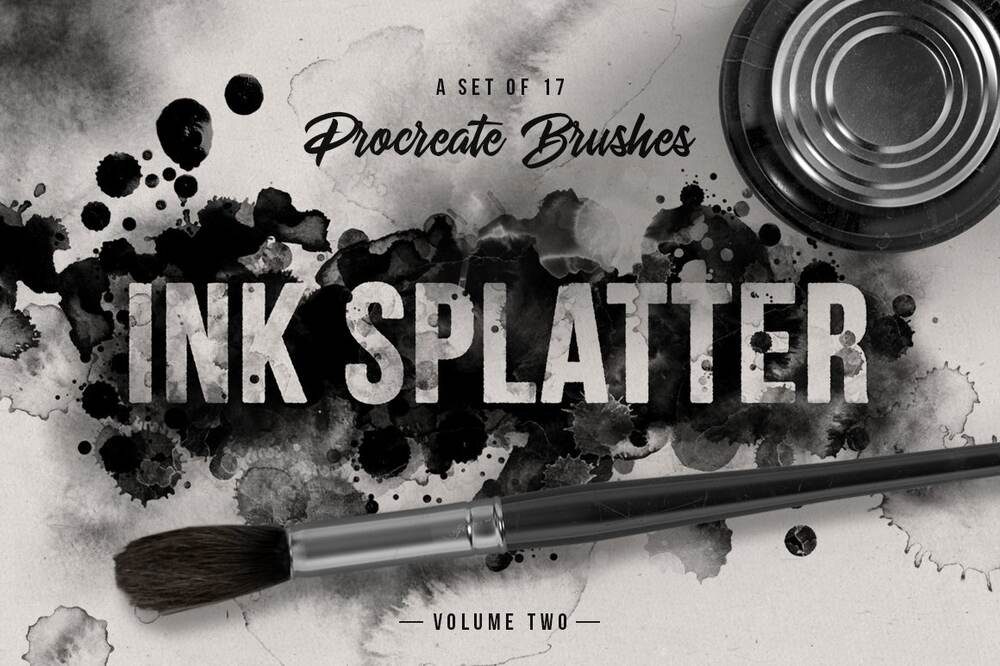 A ink splatter brushes for procreate