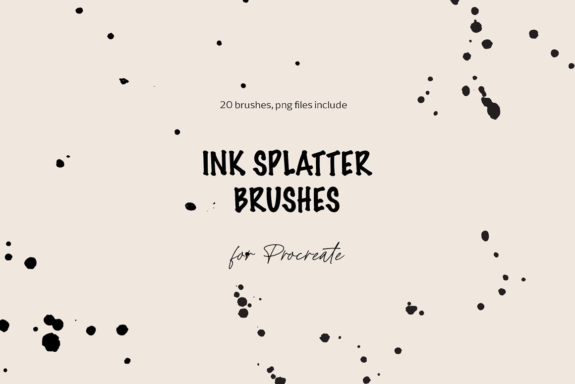 An ink splatter brushes for procreate