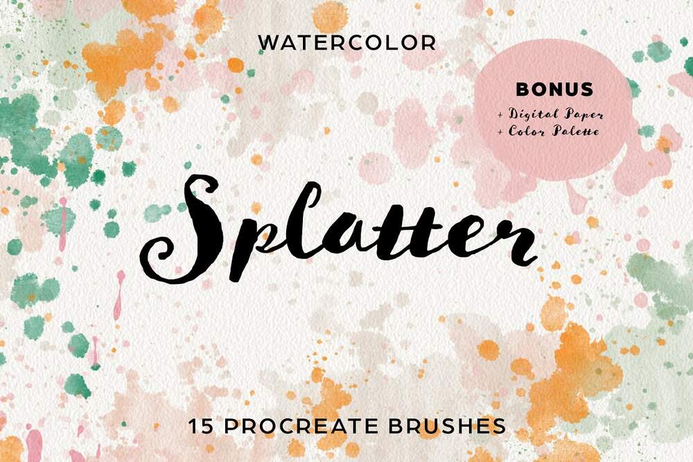 A splatter and speckle brushes for procreate