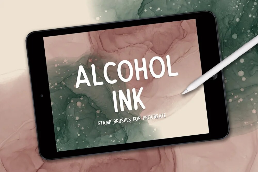An alcohol ink stam brushes for procreate